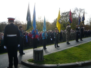 Crowds gathered in Evesham to pay their respects